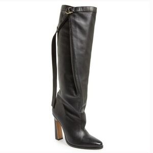 Derek Lam Black Over the Knee Leather Boots